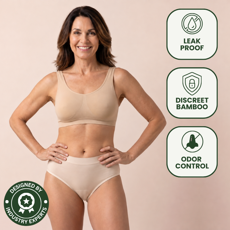 Läckagesäkra bambutrosor med hög absorptionsförmåga – 4 lager, mjuka och andningsbara, S–4XL