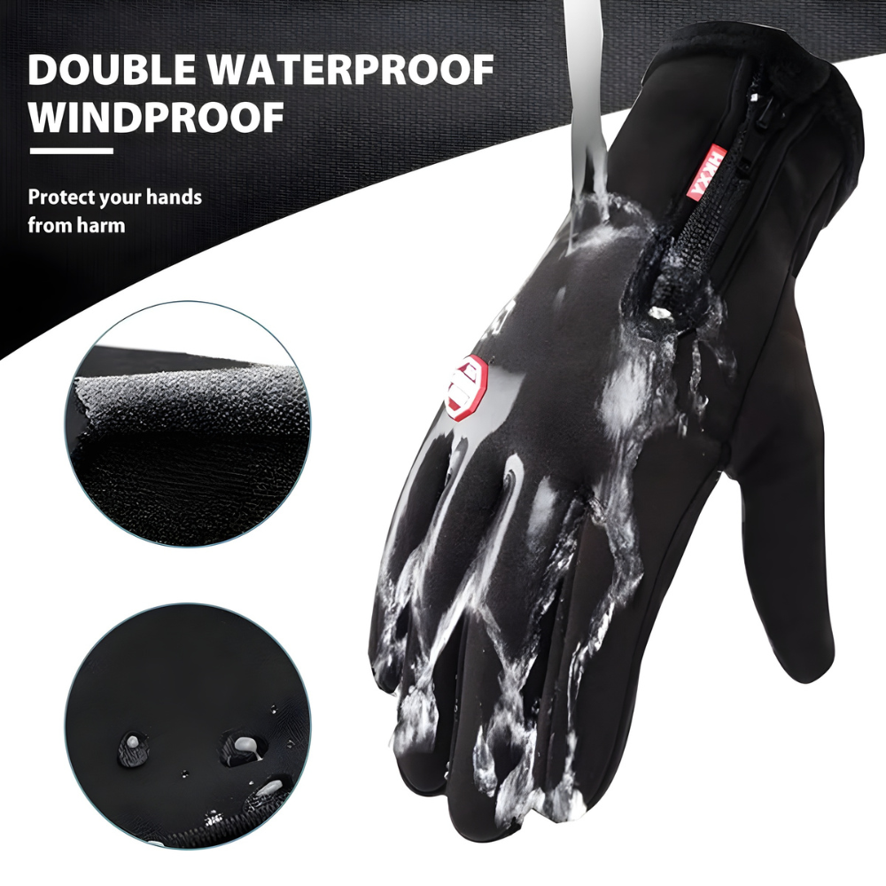 Guantes térmicos impermeables para invierno PolarPeak a prueba de viento