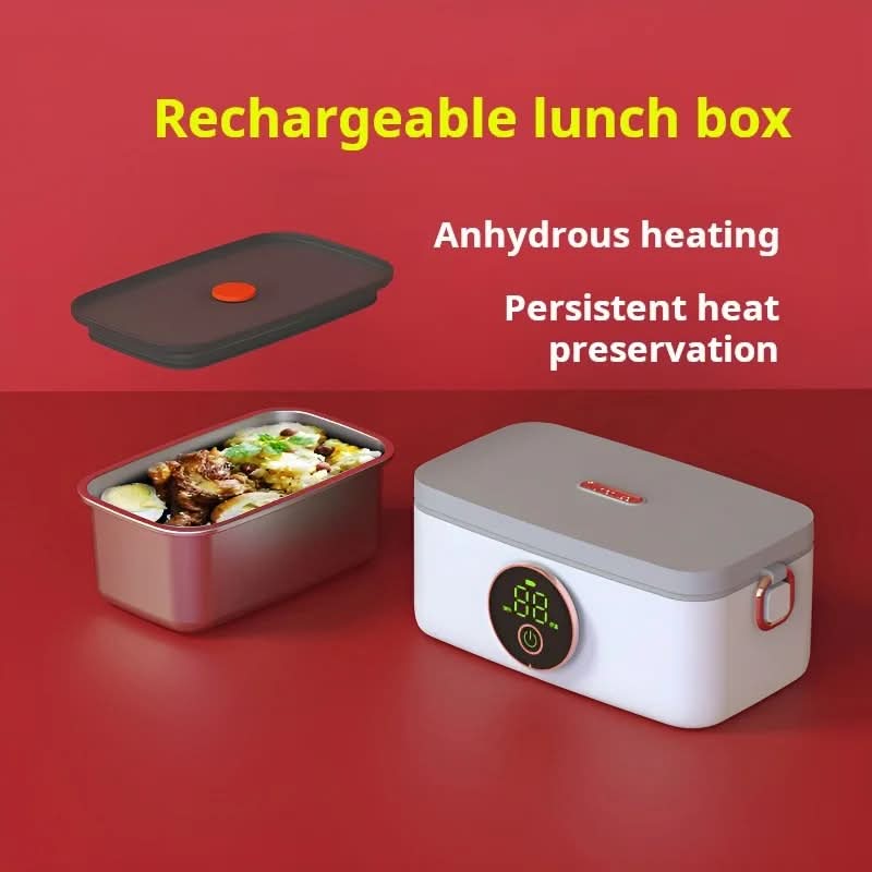 AuroraFlex kabellose Lunchbox für warme Mahlzeiten unterwegs, wiederaufladbar, 16000 mAh