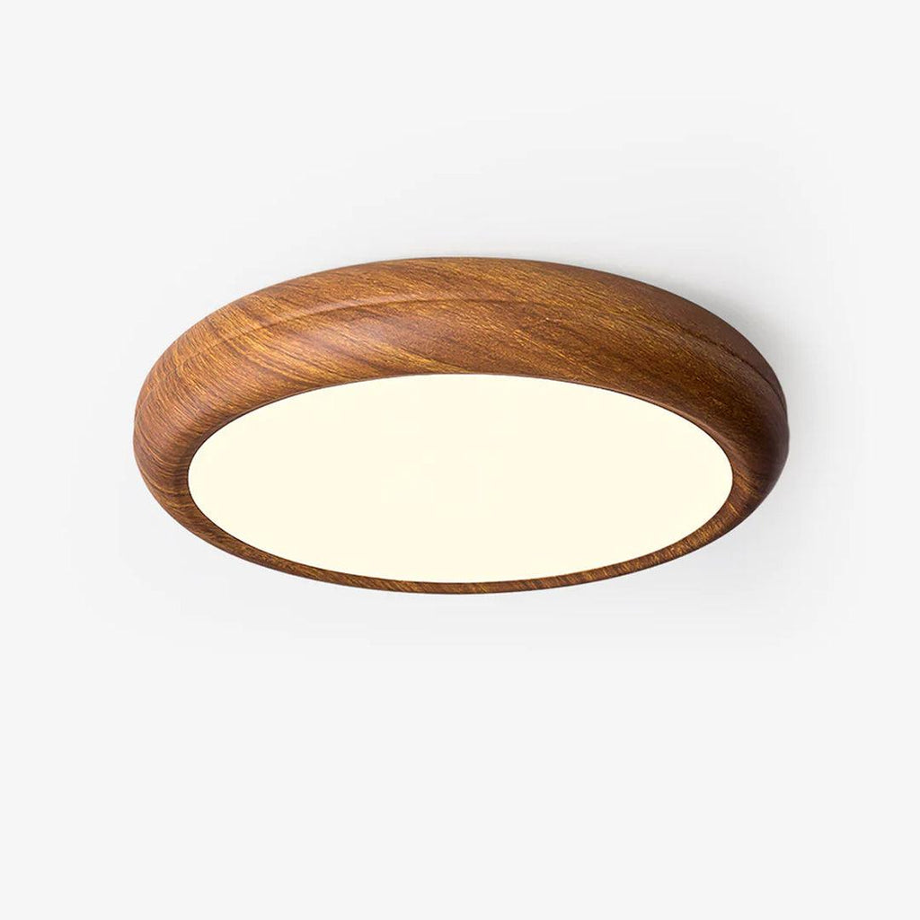 Grena Wood Grain Round Ceiling Light - Lamp Outdoor