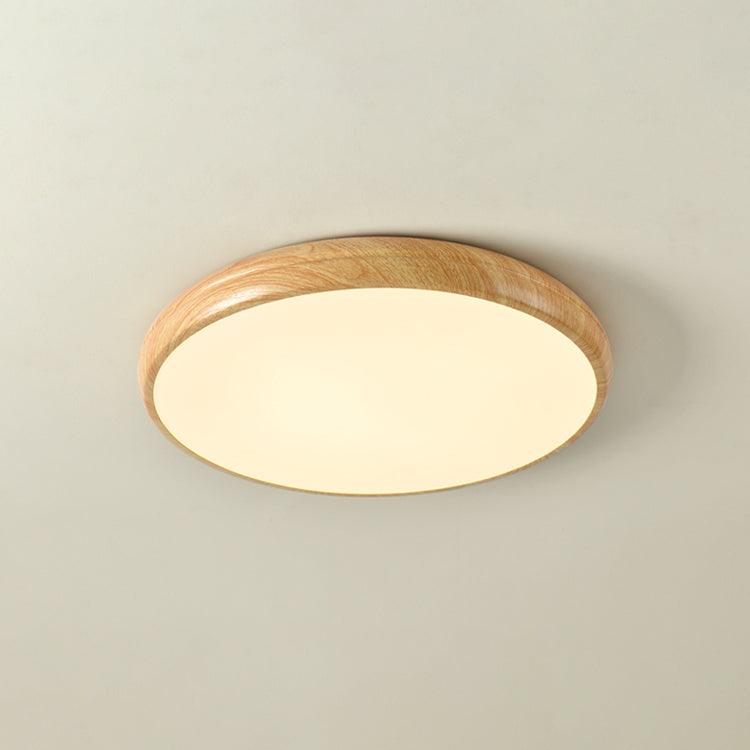 Grena Wood Grain Round Ceiling Light - Lamp Outdoor