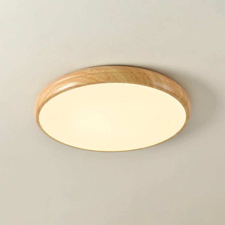 Grena Wood Grain Round Ceiling Light - Lamp Outdoor