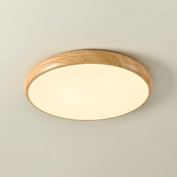 Grena Wood Grain Round Ceiling Light - Lamp Outdoor