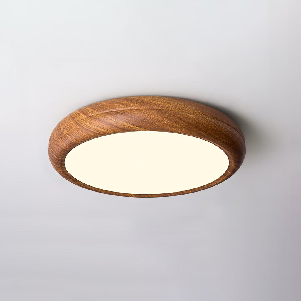 Grena Wood Grain Round Ceiling Light - Lamp Outdoor