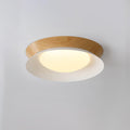 Solara loftslampe med træring, 40cm — dobbelt halvrund, nordisk stil