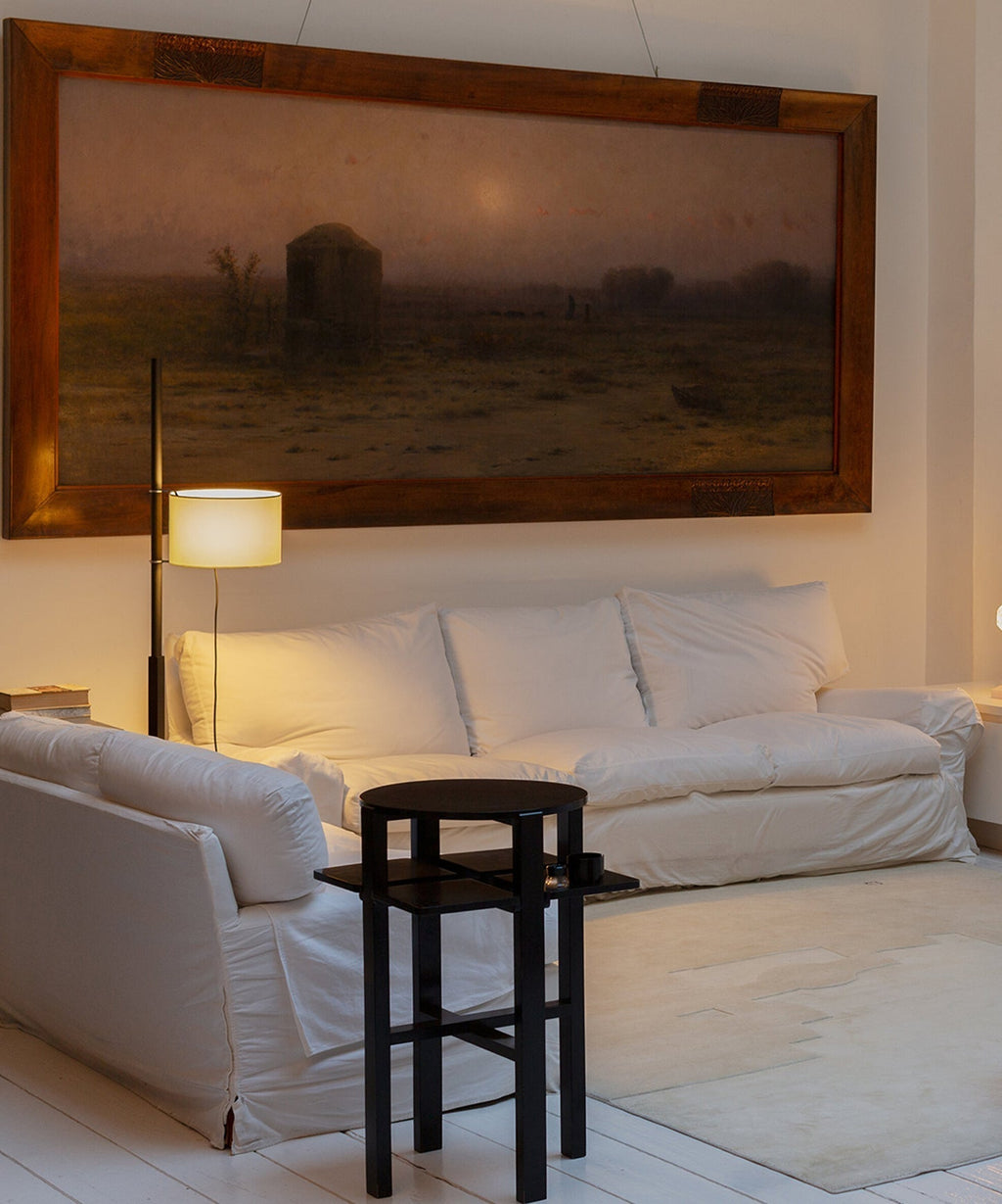 Dřevěná stojací lampa Tmm se snadnou montáží