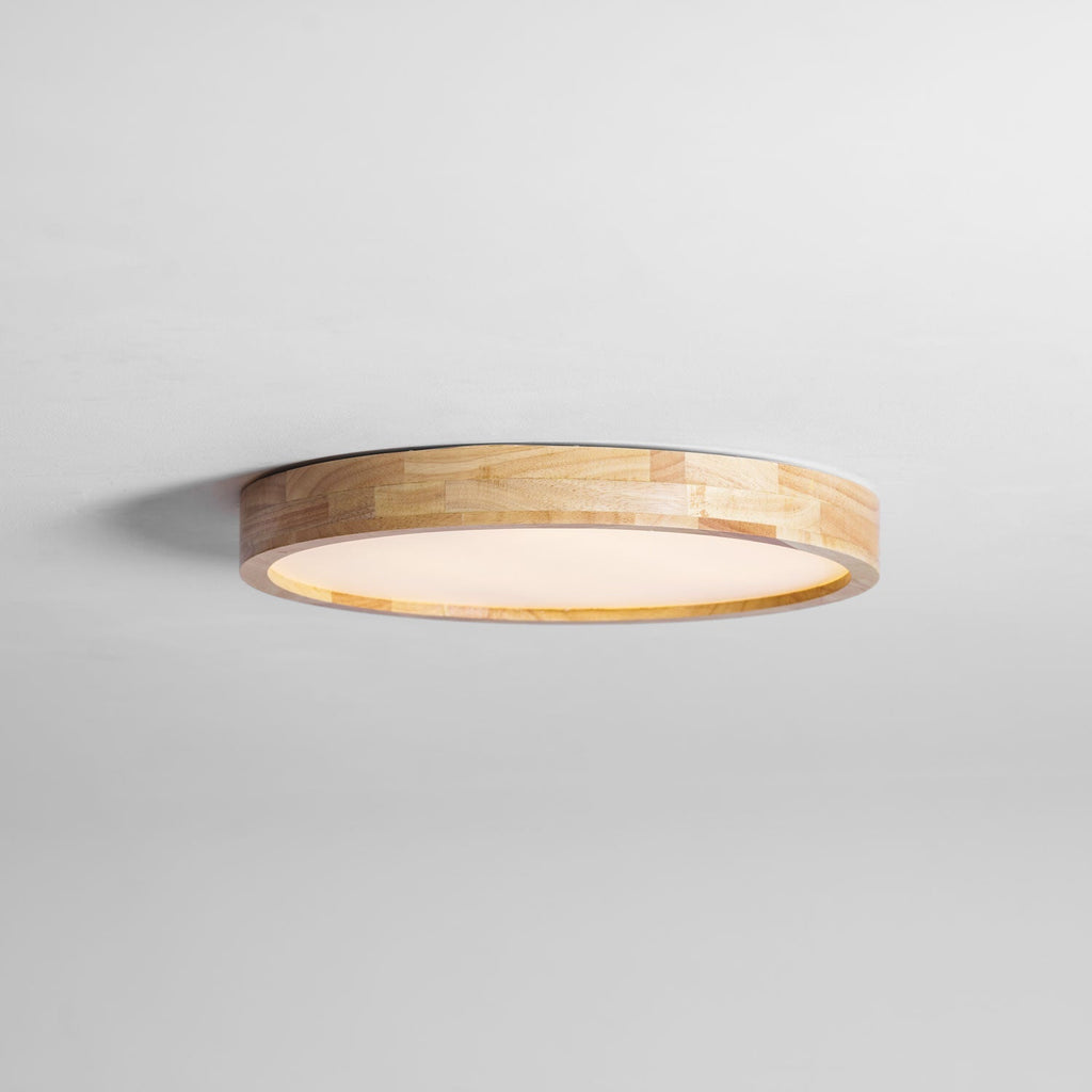 Corp de iluminat geometric modern pentru tavan, din lemn