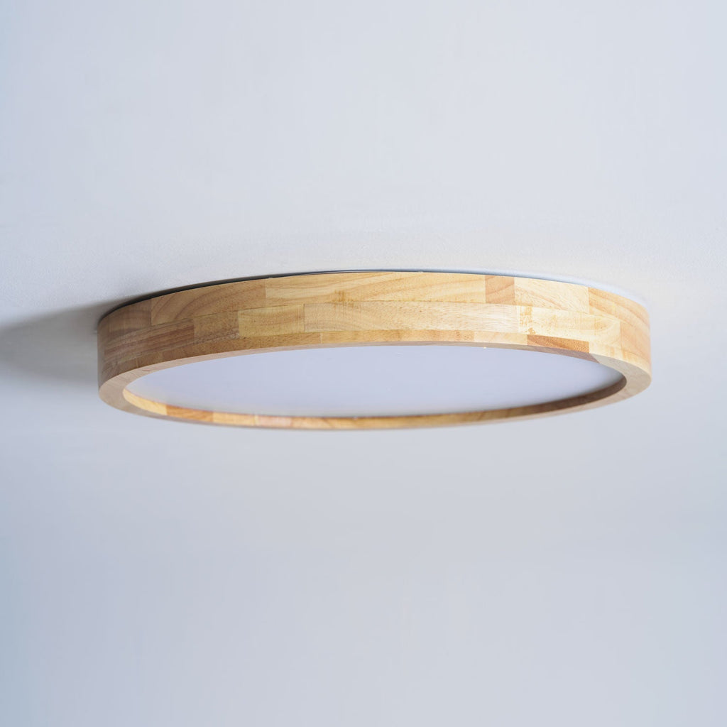 Corp de iluminat geometric modern pentru tavan, din lemn