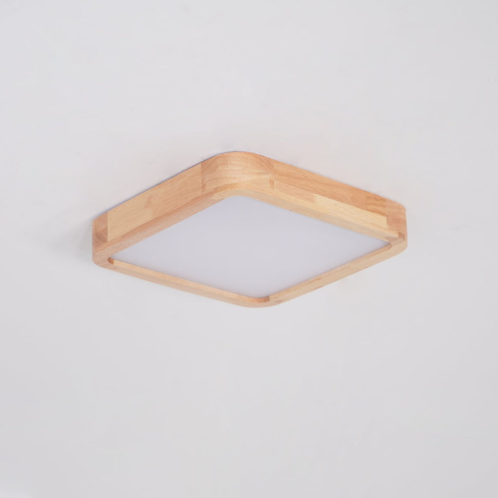 Geometryczna drewniana lampa sufitowa Hano