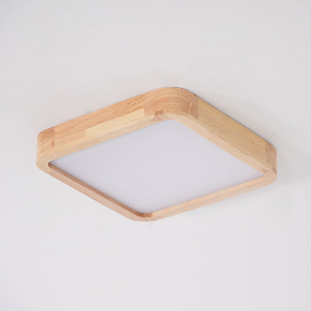 Corp de iluminat geometric modern pentru tavan, din lemn