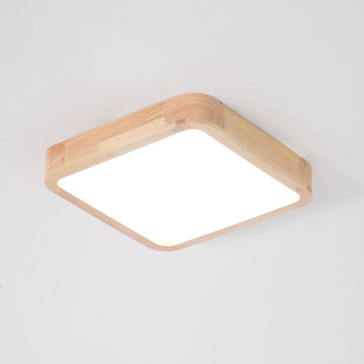 Corp de iluminat geometric modern pentru tavan, din lemn