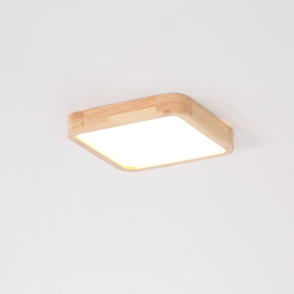 Corp de iluminat geometric modern pentru tavan, din lemn