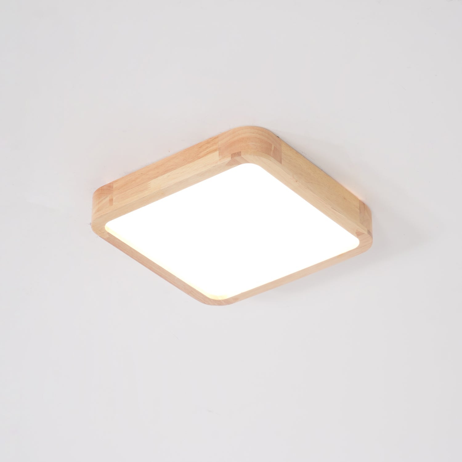 Corp de iluminat geometric modern pentru tavan, din lemn