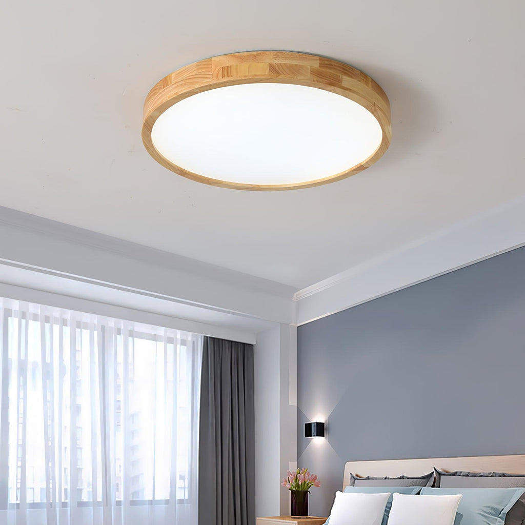 Corp de iluminat geometric modern pentru tavan, din lemn