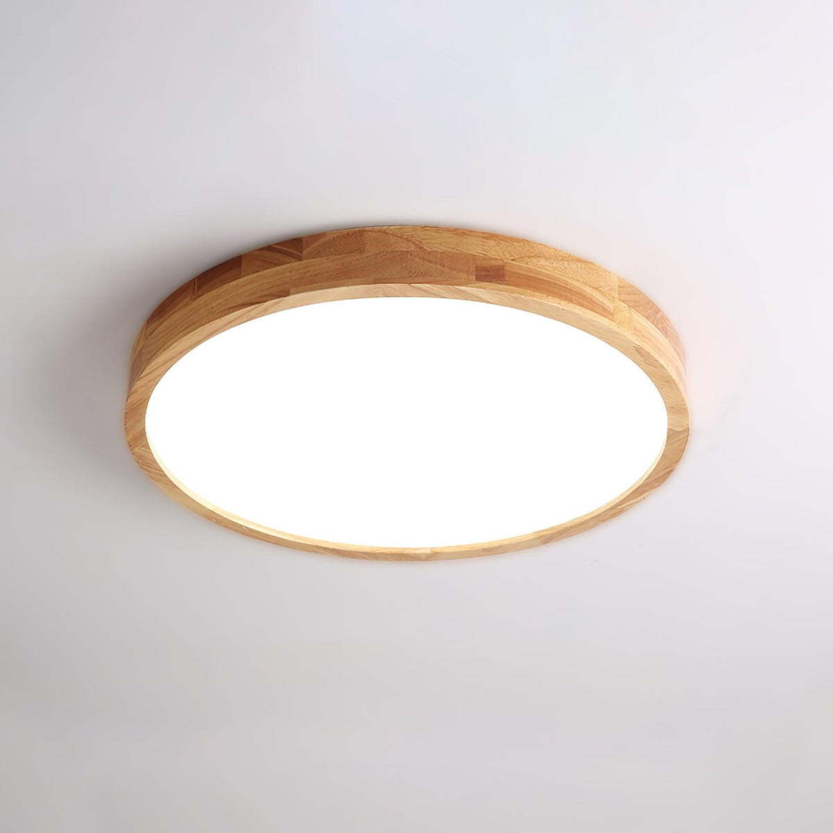 Geometryczna drewniana lampa sufitowa Hano