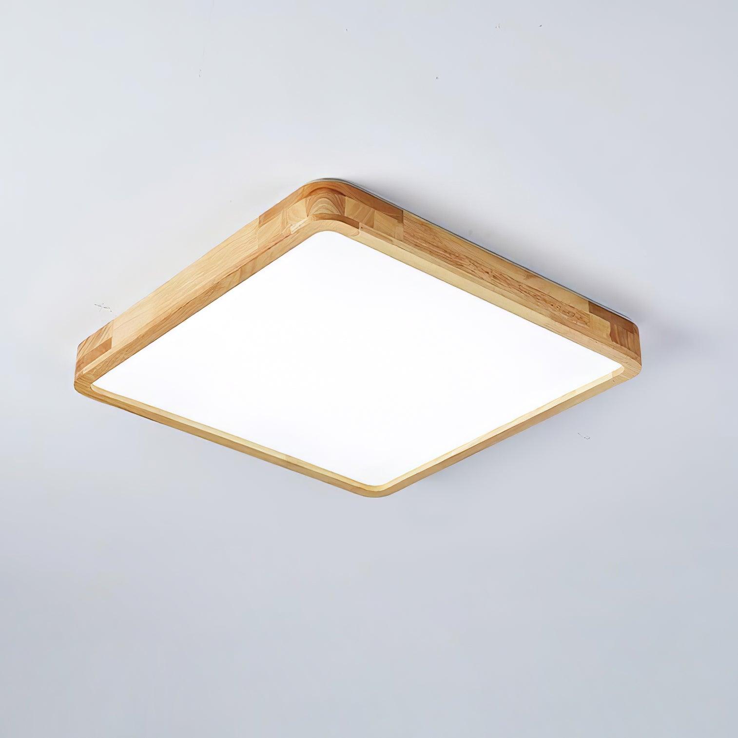 Corp de iluminat geometric modern pentru tavan, din lemn