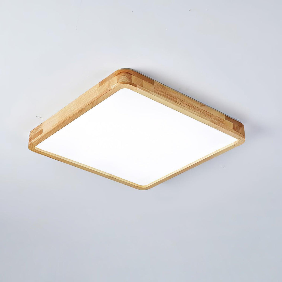 Geometryczna drewniana lampa sufitowa Hano