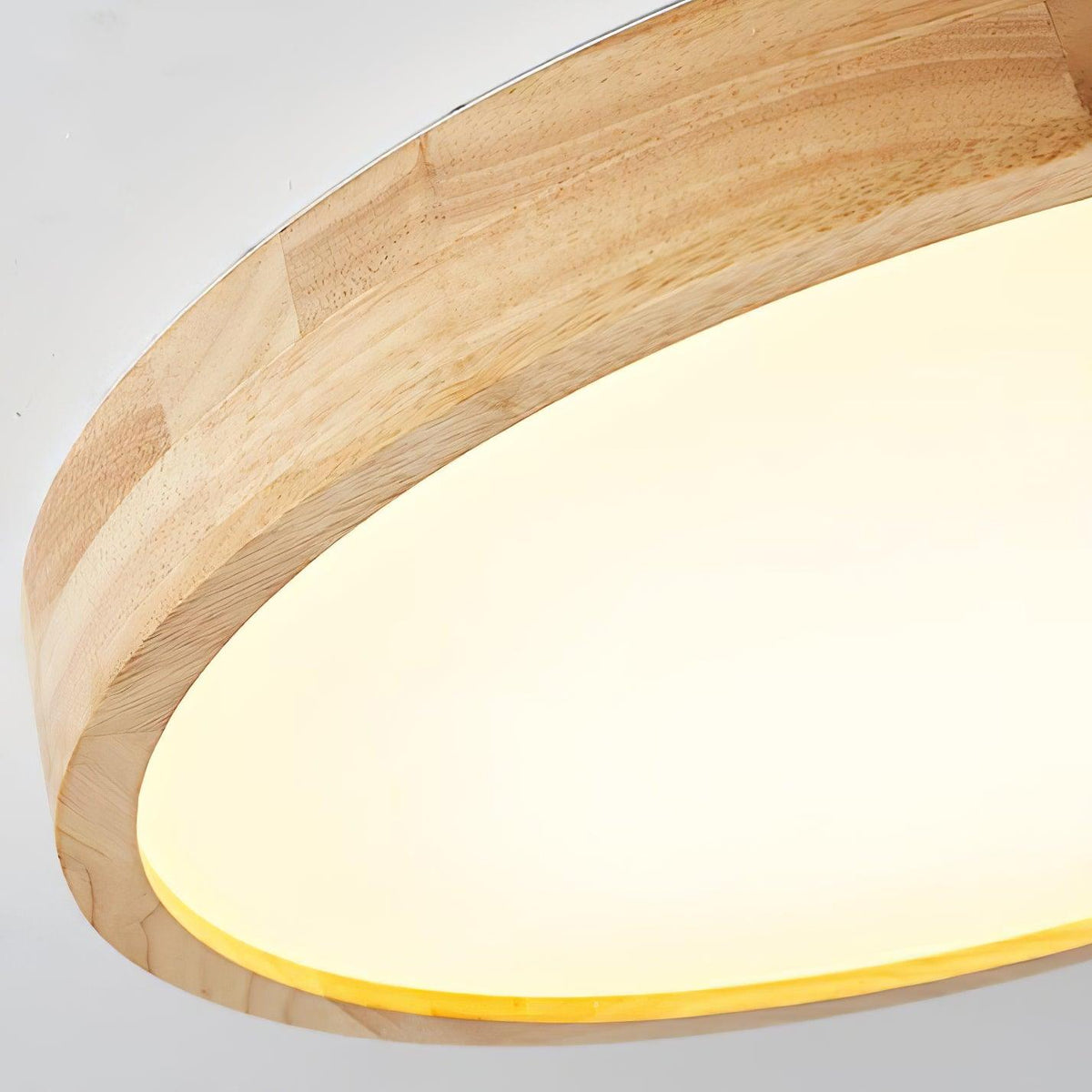 Corp de iluminat geometric modern pentru tavan, din lemn