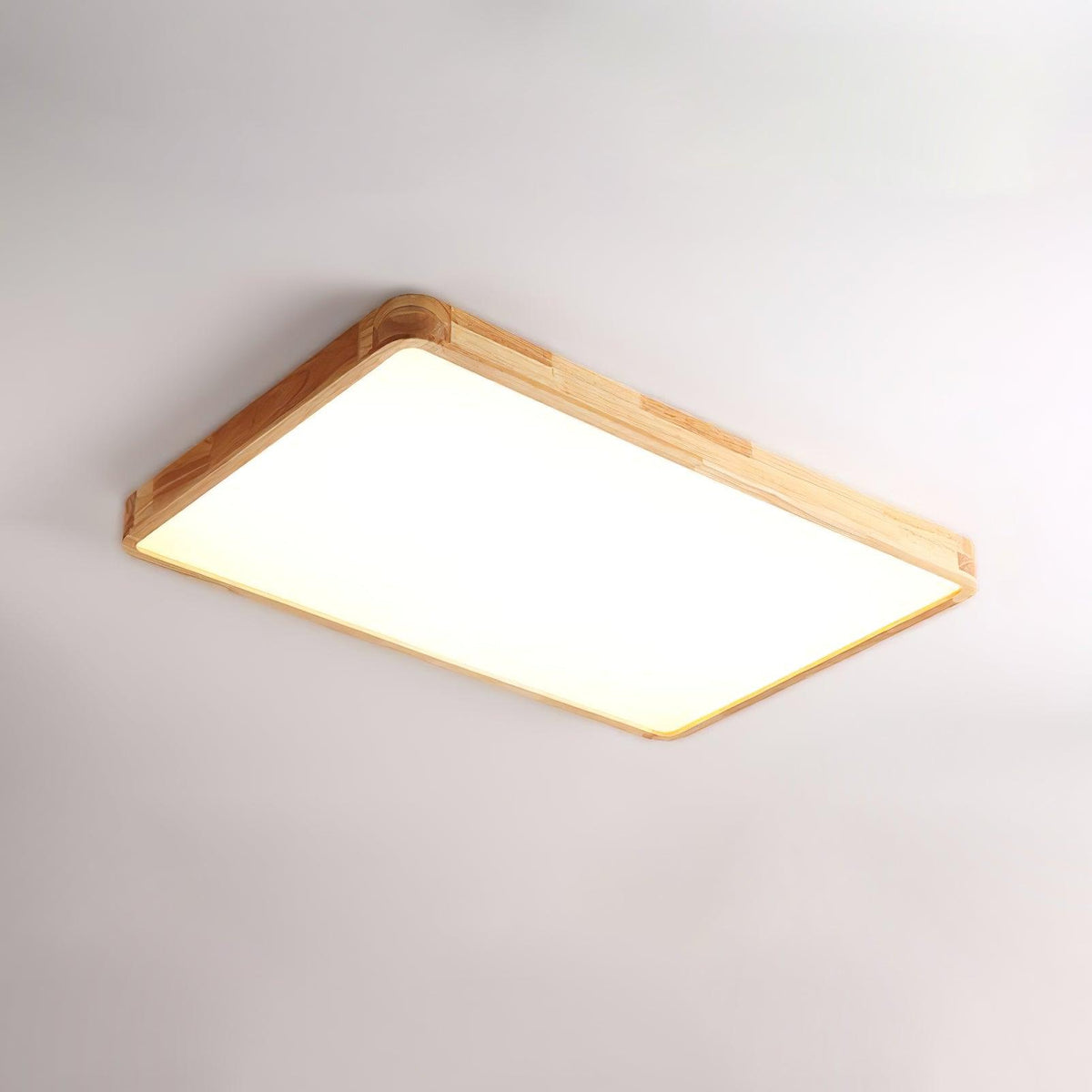 Geometryczna drewniana lampa sufitowa Hano
