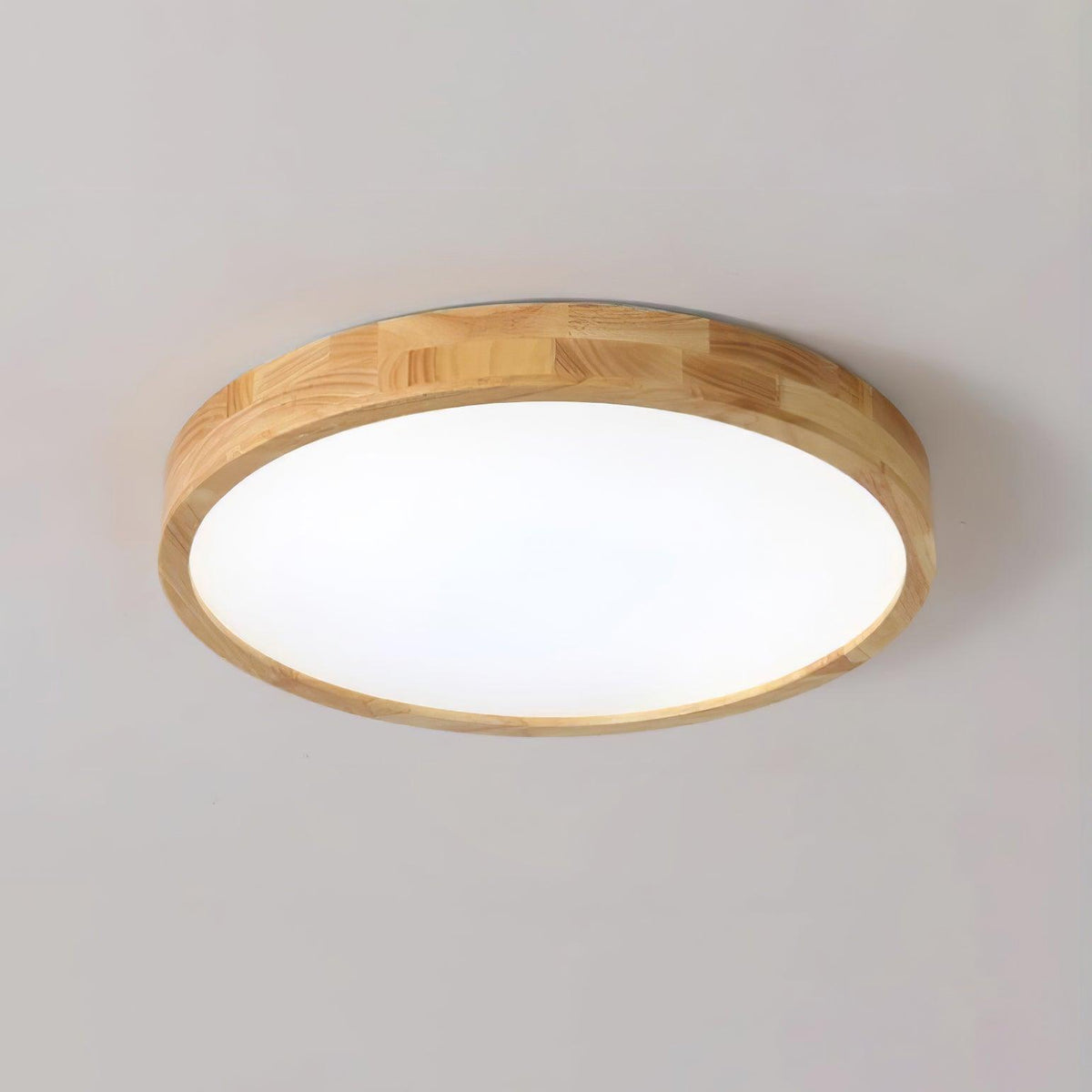 Corp de iluminat geometric modern pentru tavan, din lemn