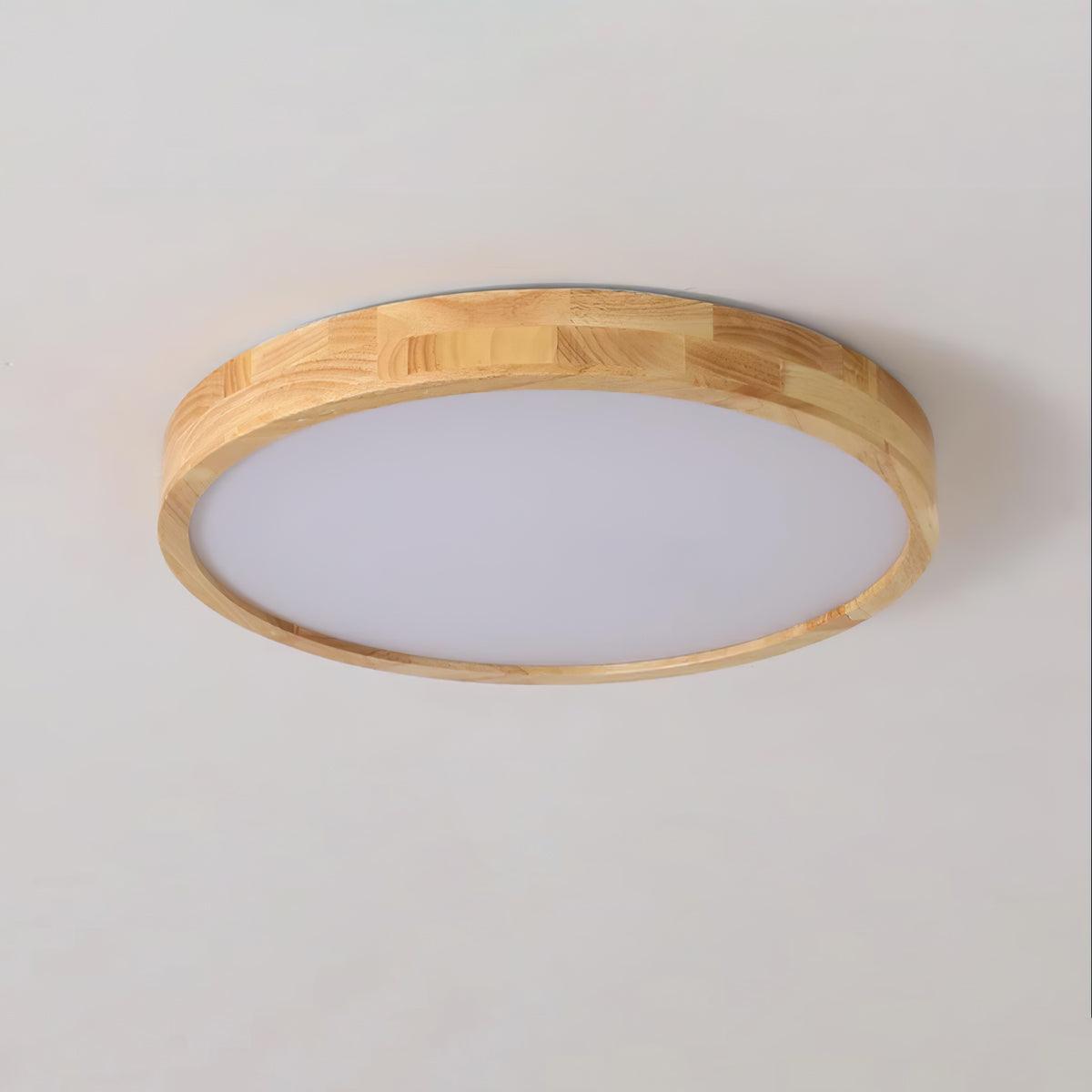 Corp de iluminat geometric modern pentru tavan, din lemn