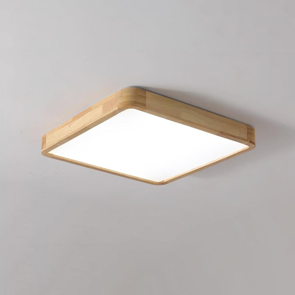 Corp de iluminat geometric modern pentru tavan, din lemn