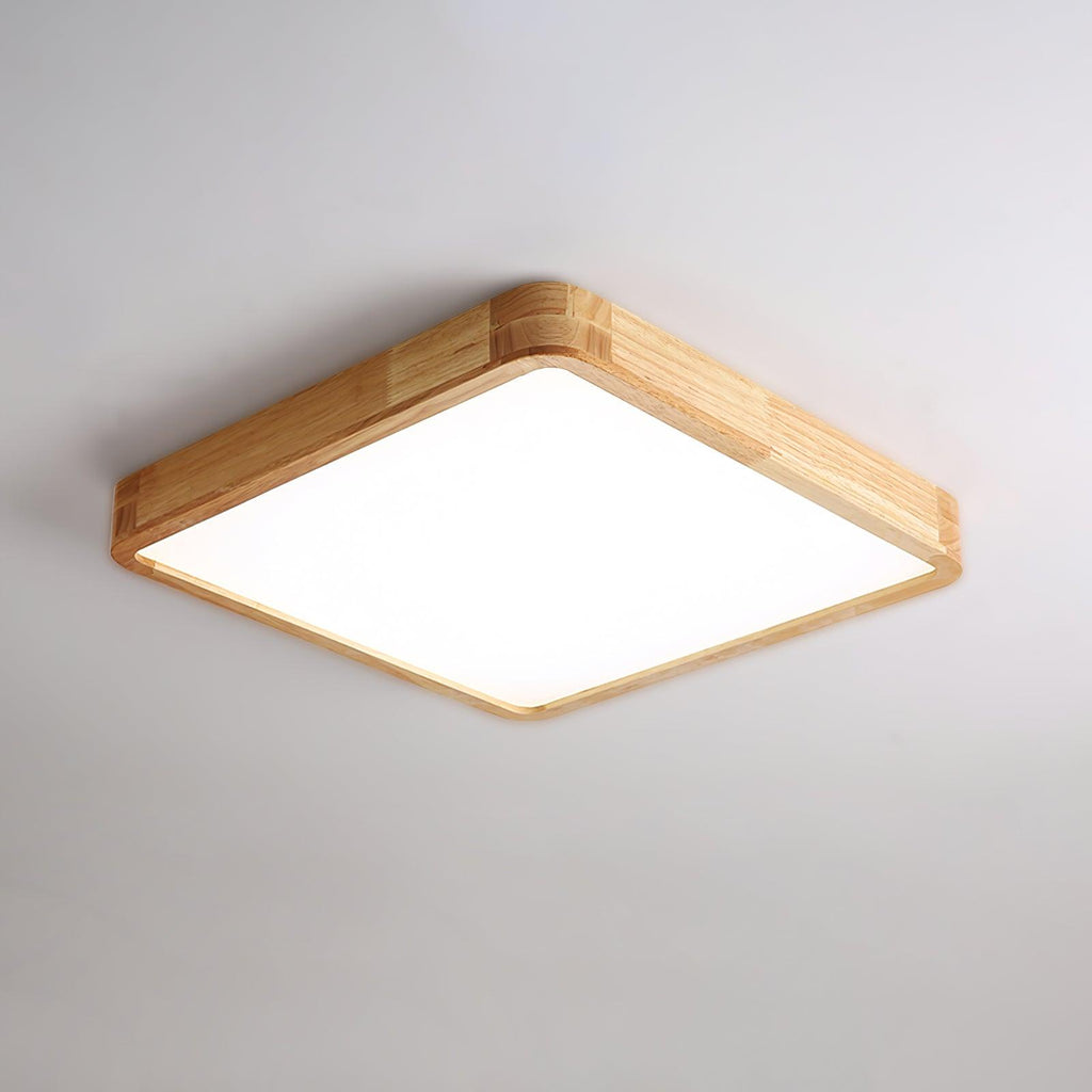 Corp de iluminat geometric modern pentru tavan, din lemn
