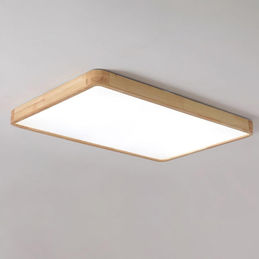 Corp de iluminat geometric modern pentru tavan, din lemn