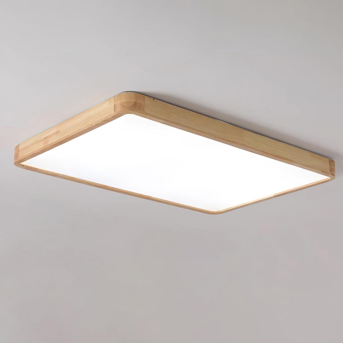 Corp de iluminat geometric modern pentru tavan, din lemn