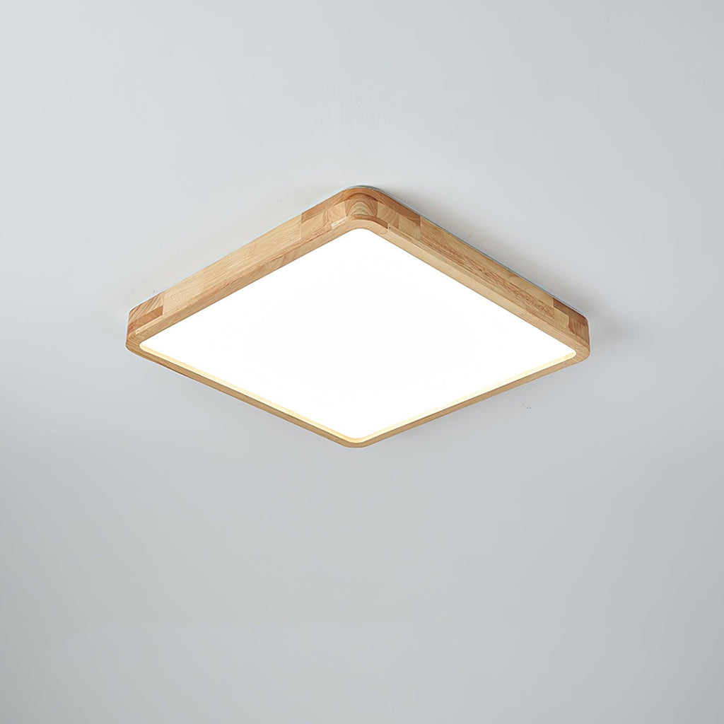 Geometryczna drewniana lampa sufitowa Hano
