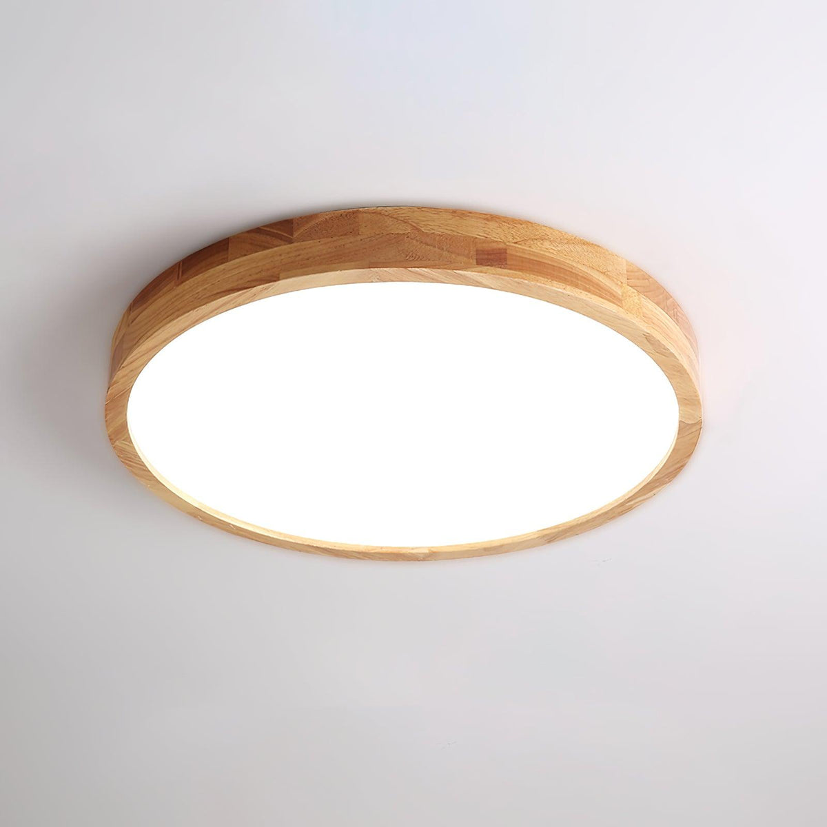 Corp de iluminat geometric modern pentru tavan, din lemn