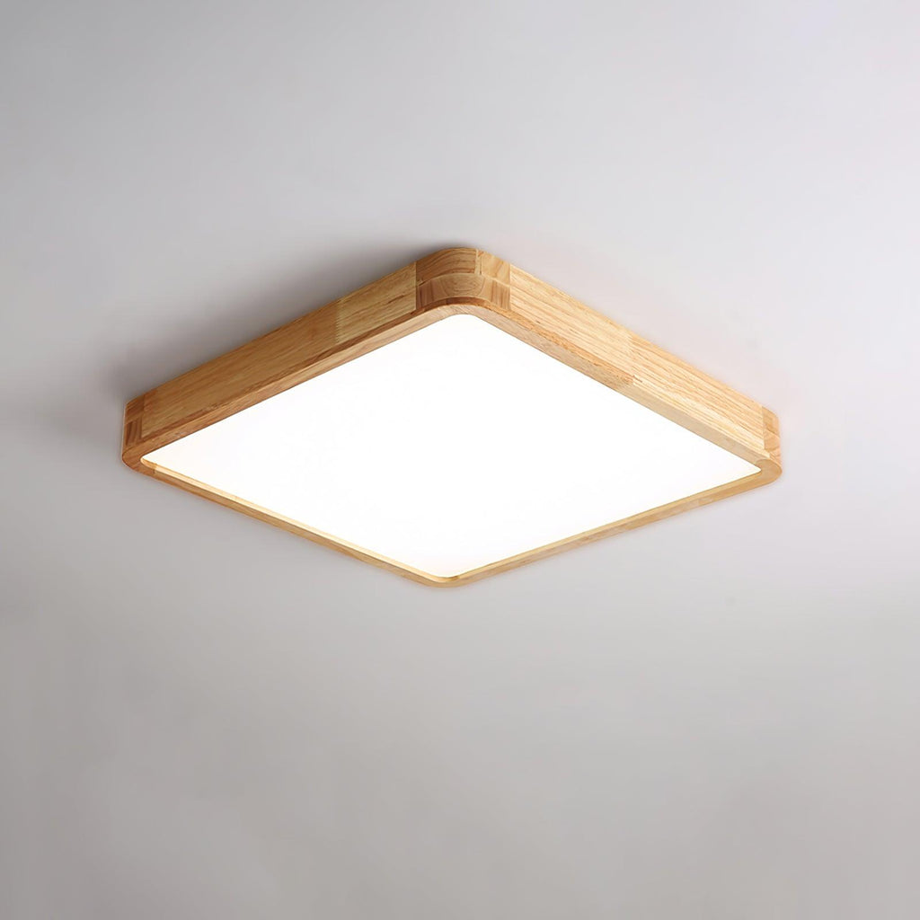 Corp de iluminat geometric modern pentru tavan, din lemn