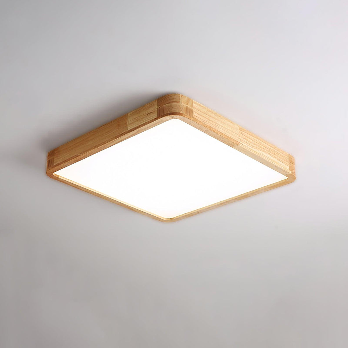 Geometryczna drewniana lampa sufitowa Hano