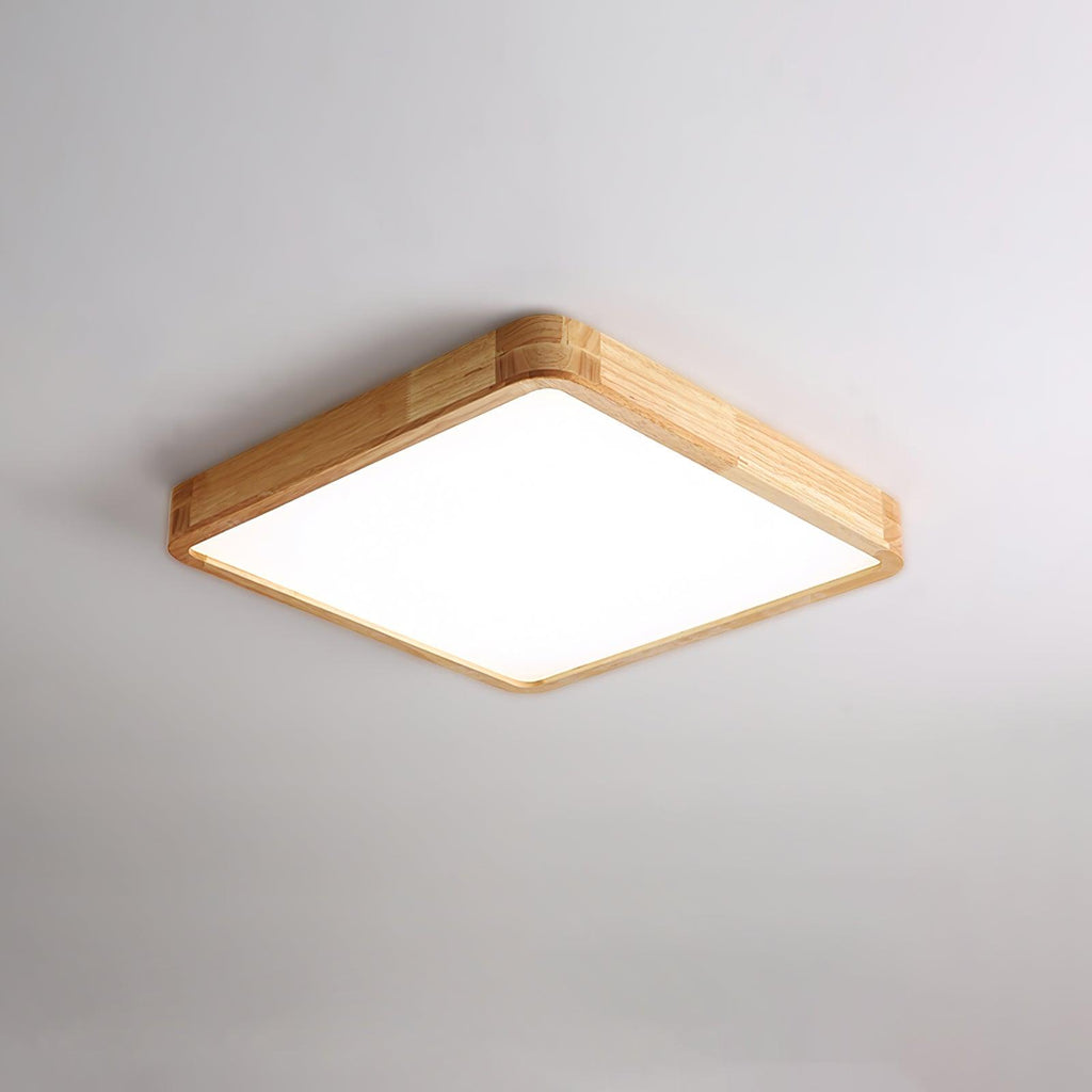 Geometryczna drewniana lampa sufitowa Hano