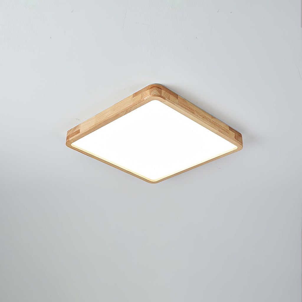 Corp de iluminat geometric modern pentru tavan, din lemn