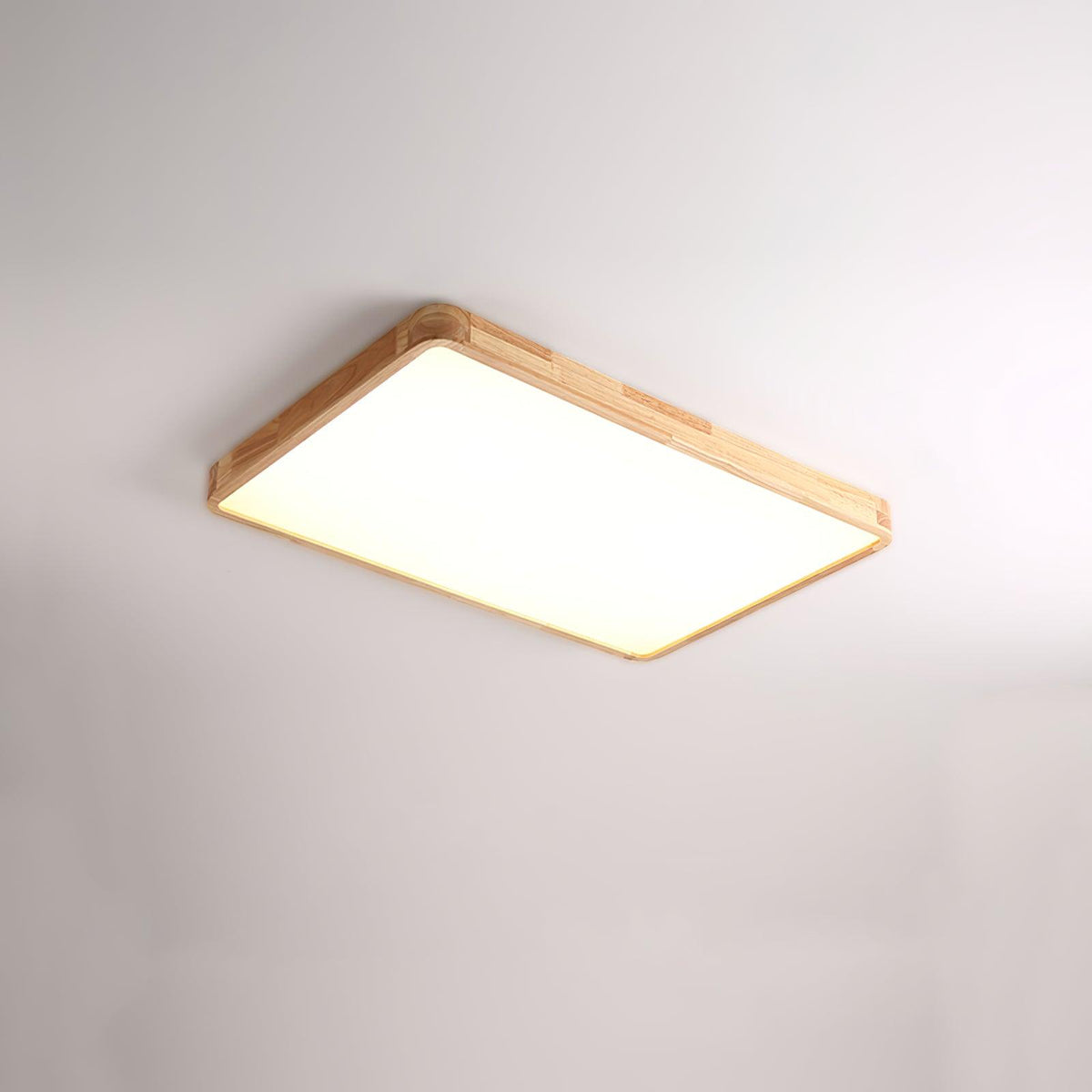Geometryczna drewniana lampa sufitowa Hano