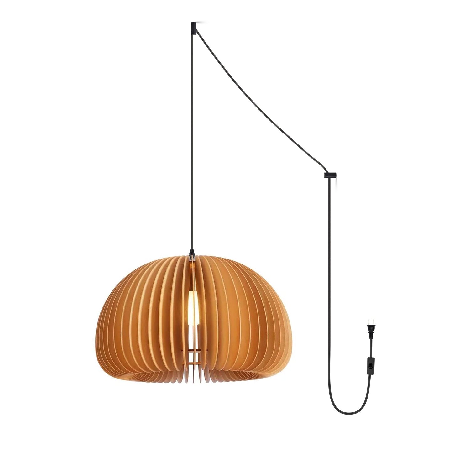 Wooden Pumpkin Swag Lights - Vakkerlight