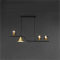 Arisha modern LED-pendellampa — svart/guld-färgat glas