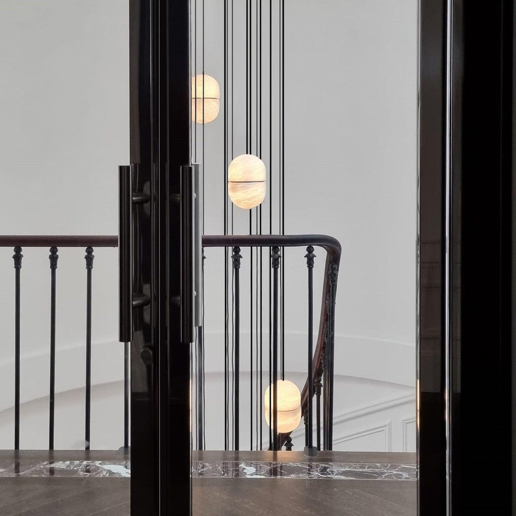 Lampada da soffitto a sospensione YUM in alabastro elegante