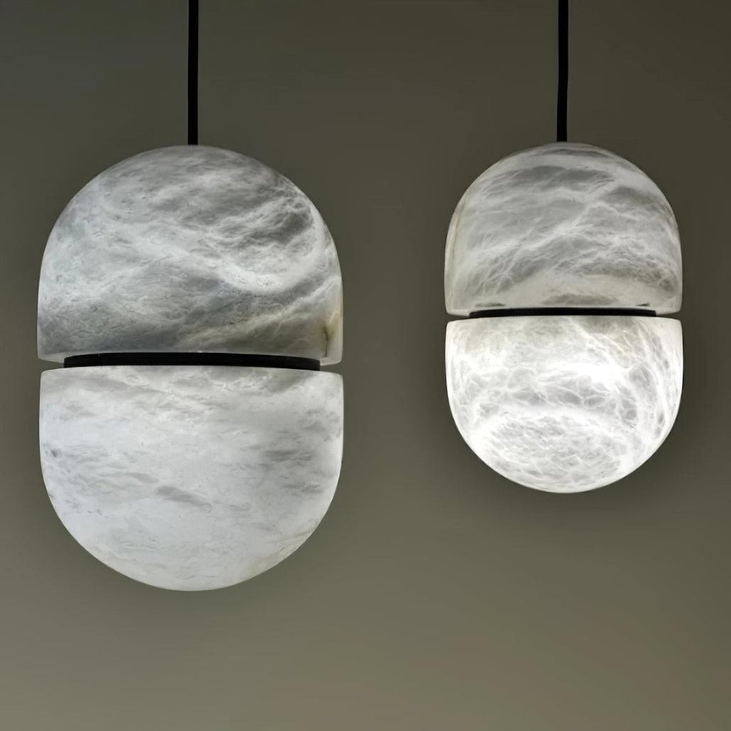 Lampada da soffitto a sospensione YUM in alabastro elegante