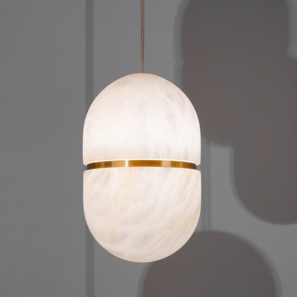 Lampada da soffitto a sospensione YUM in alabastro elegante
