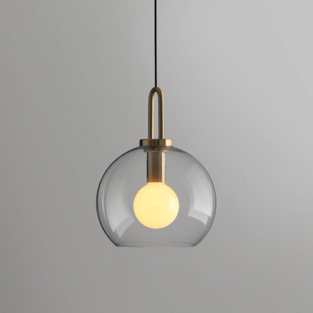 Pendellampe i glas med swag-ledning