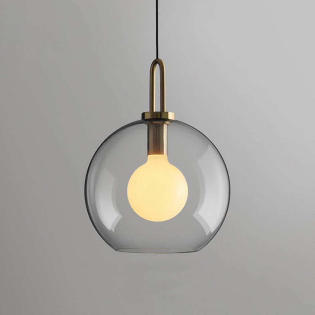 Pendellampe i glas med swag-ledning