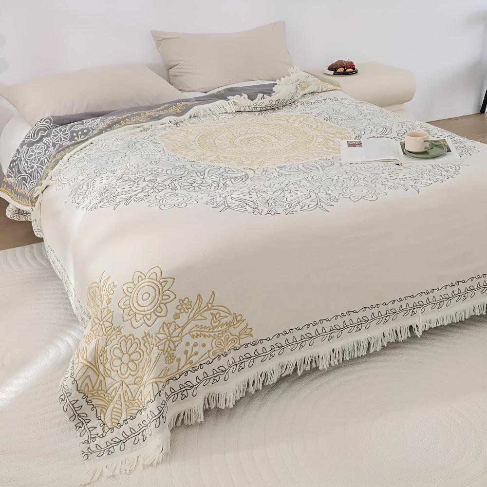 Pătură de bumbac Nordic Charm pentru confort călduros zilnic