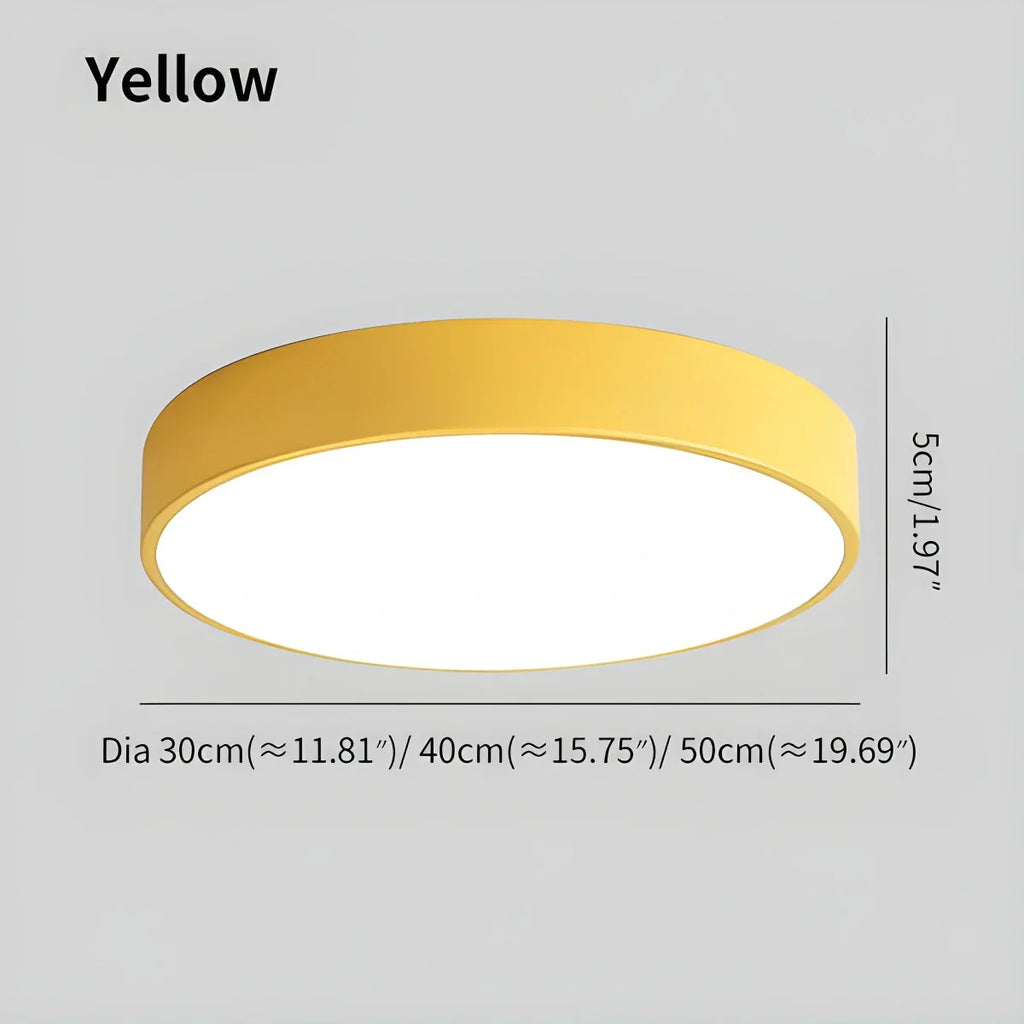 LED Minimalist Circular Macaron Ceiling Light - Orntli