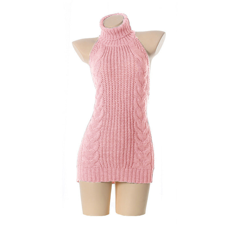 Sweter Virgin Killer bez pleców i z odkrytymi ramionami