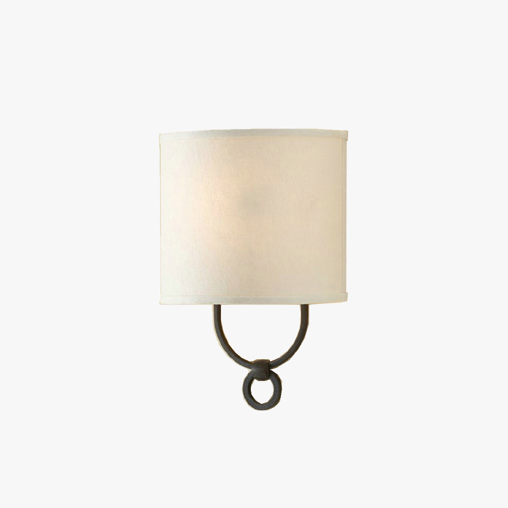 Silva Modern Cylindrical Metal Fabric Indoor Wall Lamp Bedroom - Neutralighting