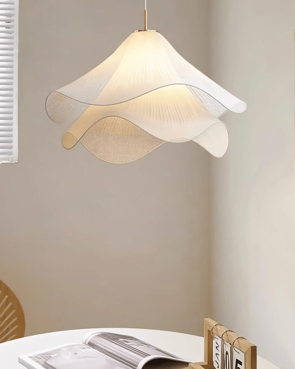 Florenza | Petal Fabric Pendant Light 30cm Warm 3000K