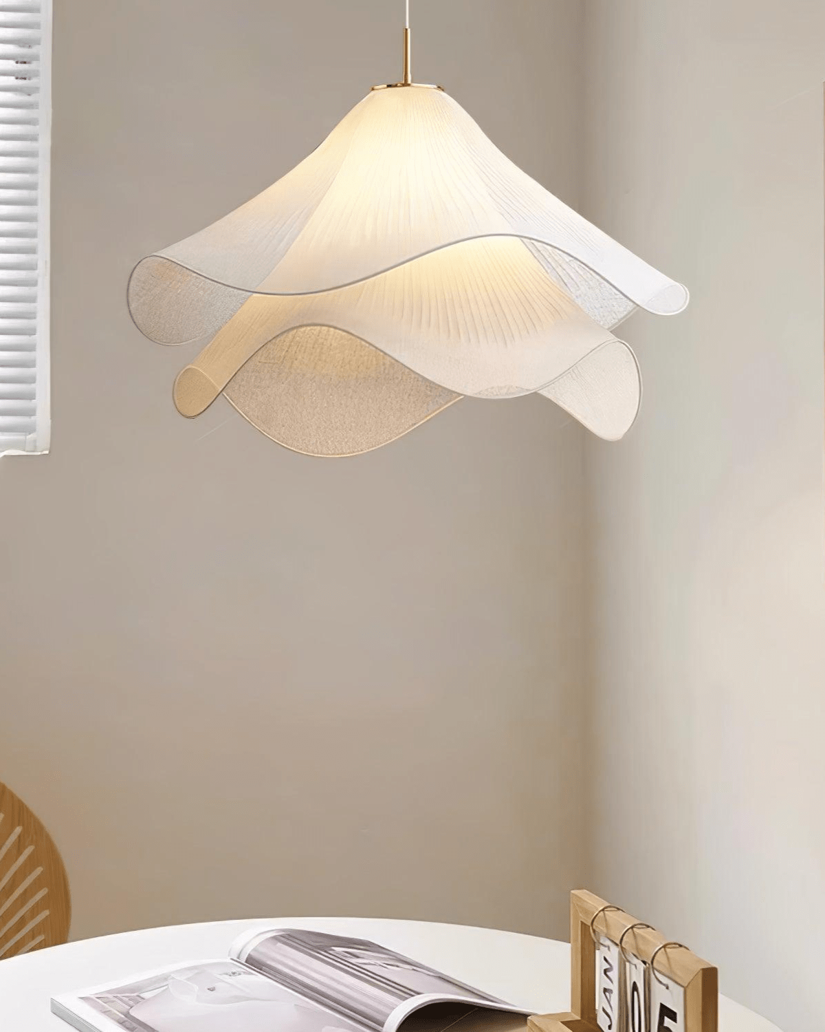 Florenza | Petal Fabric Pendant Light 30cm Warm 3000K