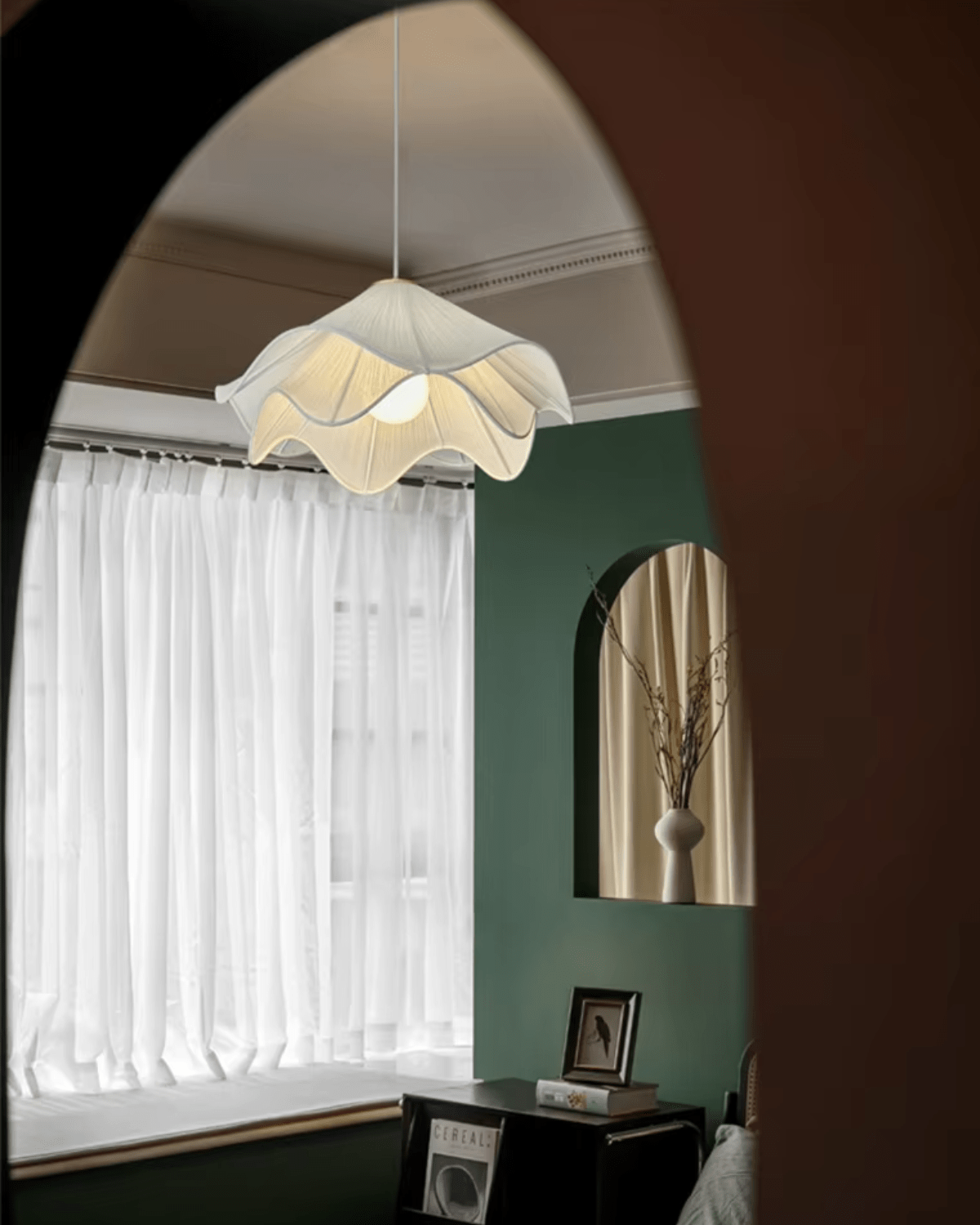 Florenza | Petal Fabric Pendant Light 30cm Warm 3000K